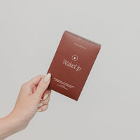 wake up patch box, brown rectangle box